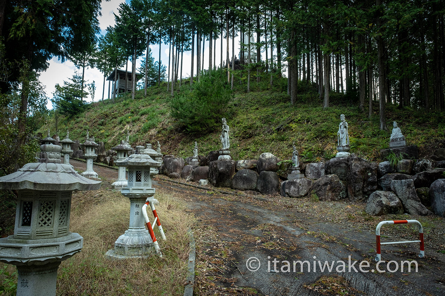 阿南関昌観音像の山道