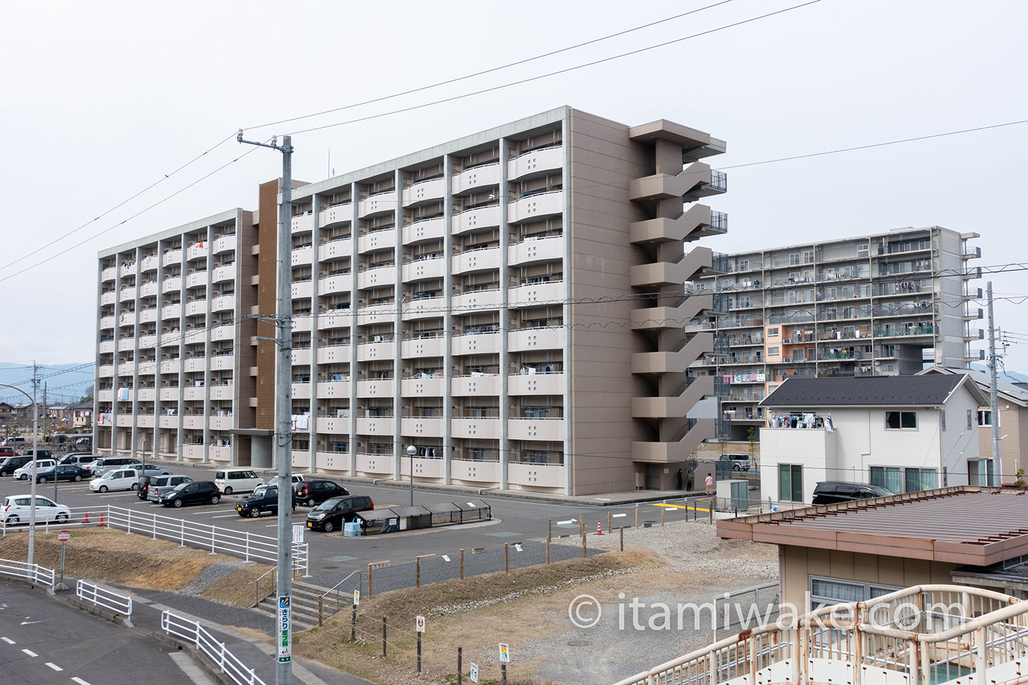 ハイタウン北方の北側の団地