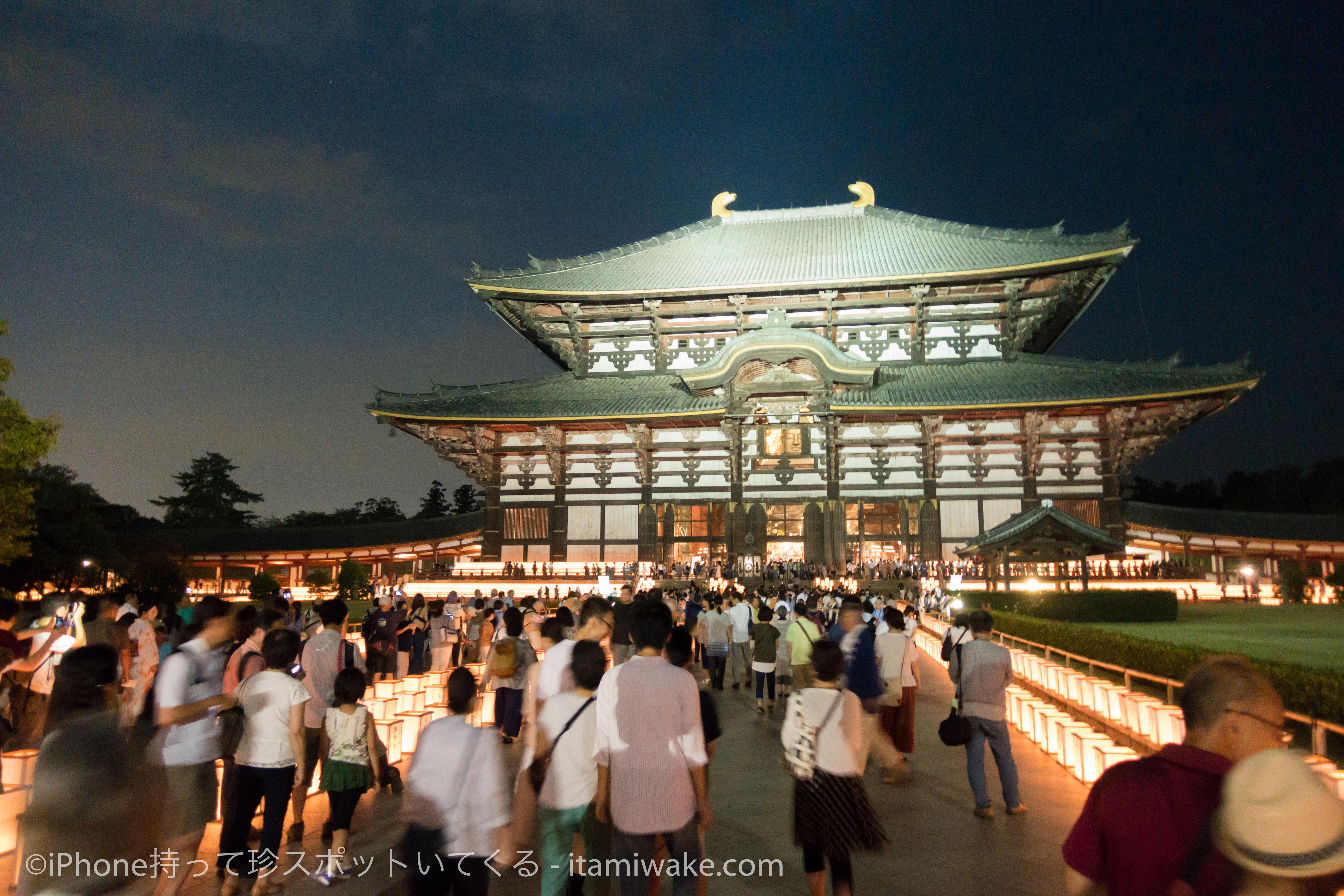 万灯供養会の参拝者