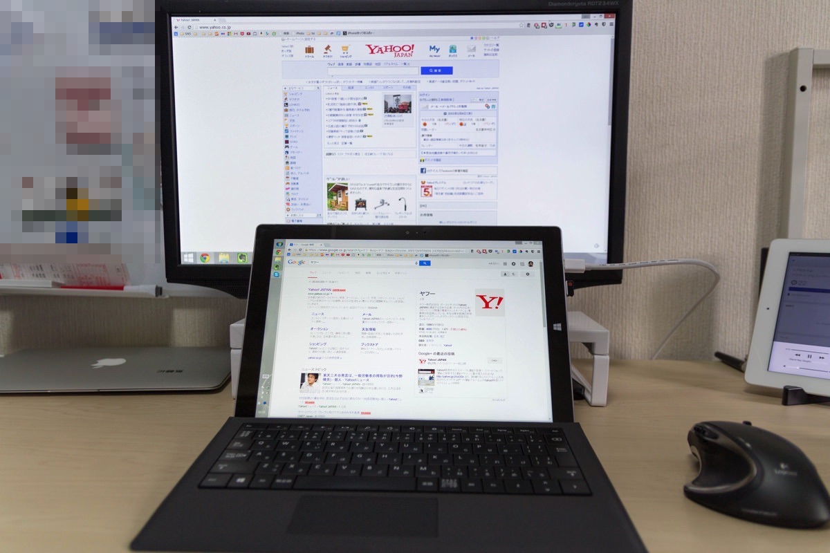 Surface_Pro3と外部モニターを繋いだ