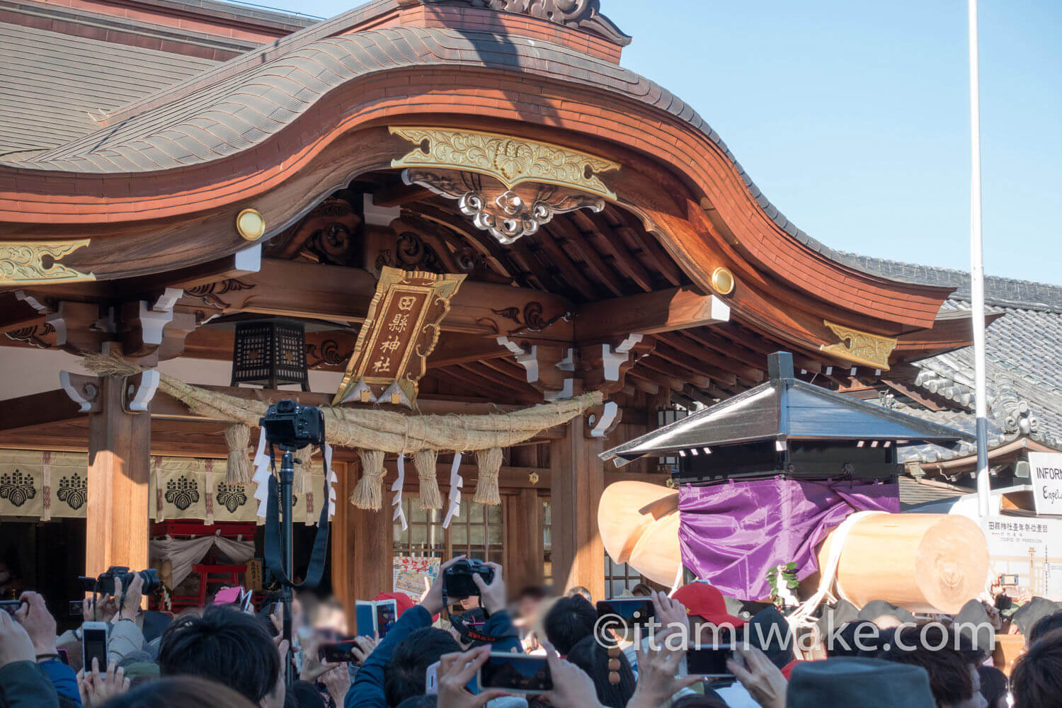 田縣神社に奉納される男根