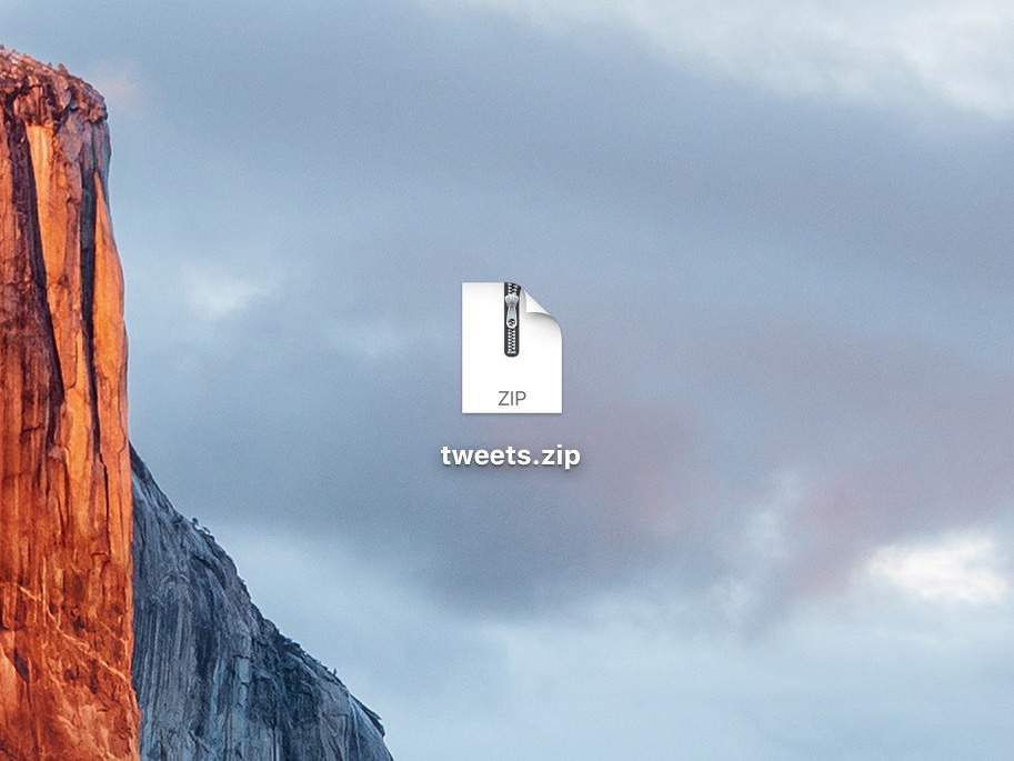 tweets.zipにリネーム